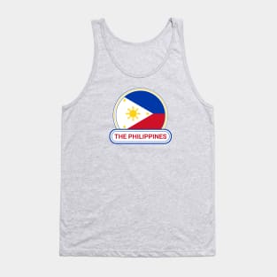 The Philippines Country Badge - The Philippines Flag Tank Top